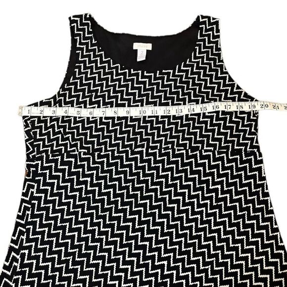 Chico’s Women’s Black And White Chevron Print Maxi Dress, Size 12, EUC - Picture 5 of 6